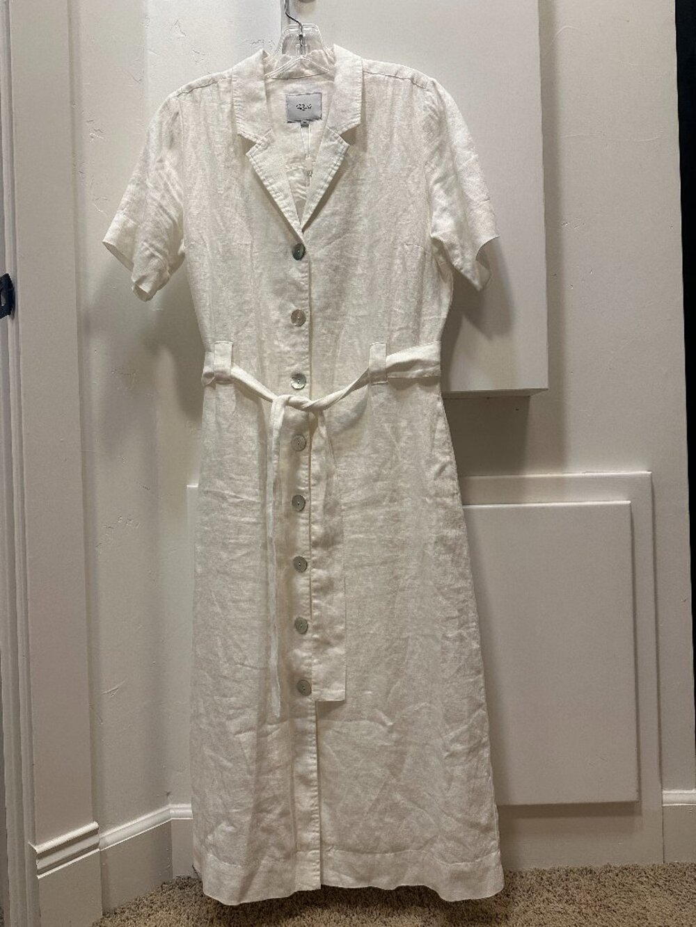 Rails NWT Creamy White Classic Tailored Linen Dress